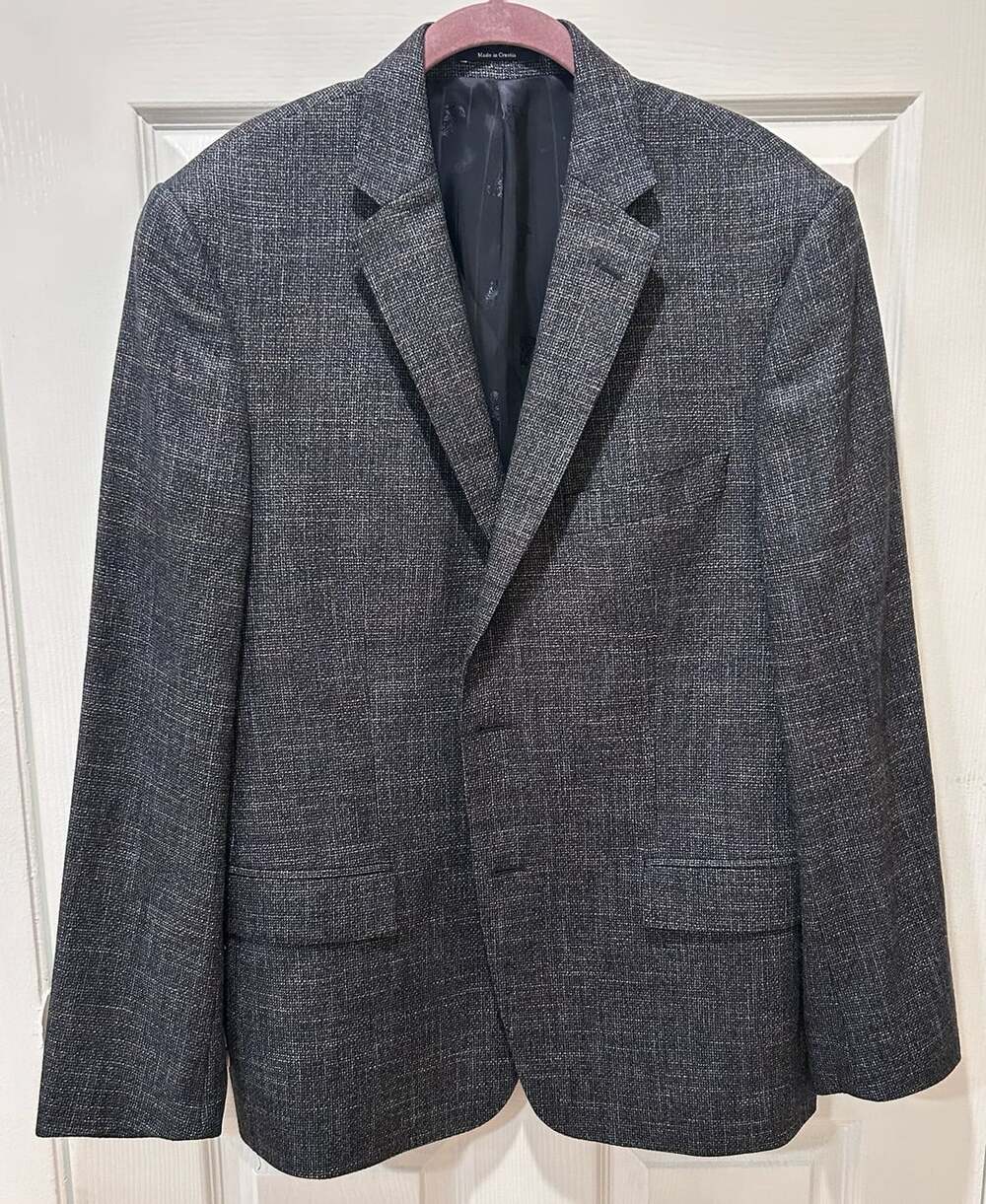 Versace Collection Grey Textured Wool Bamboo
Blazer Sport Coat US 42 / EU 52